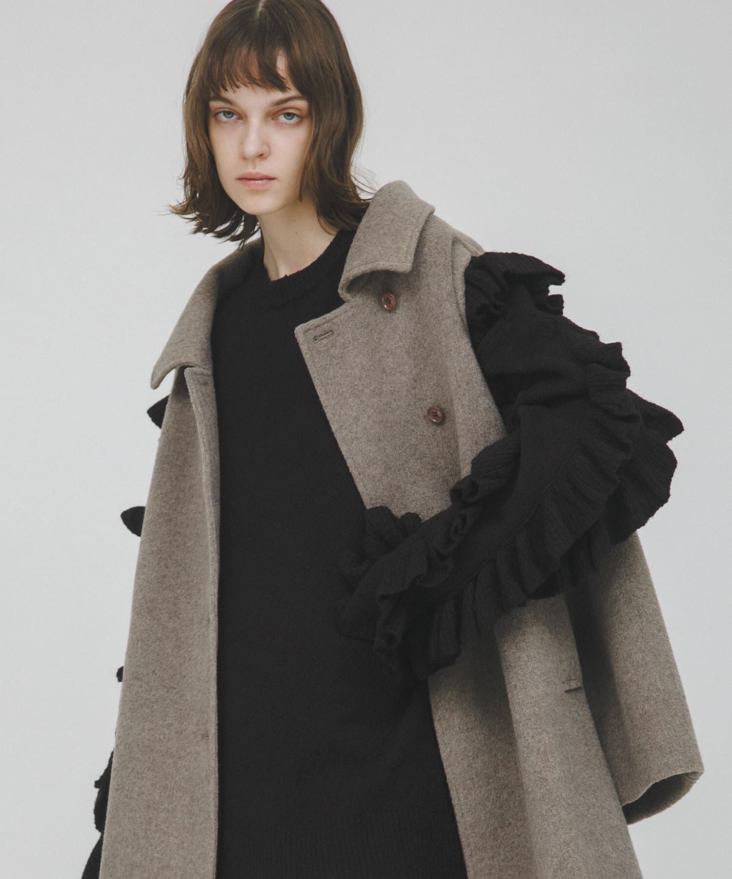 LAATO「balmacaan coat」|ステンカラーコート|