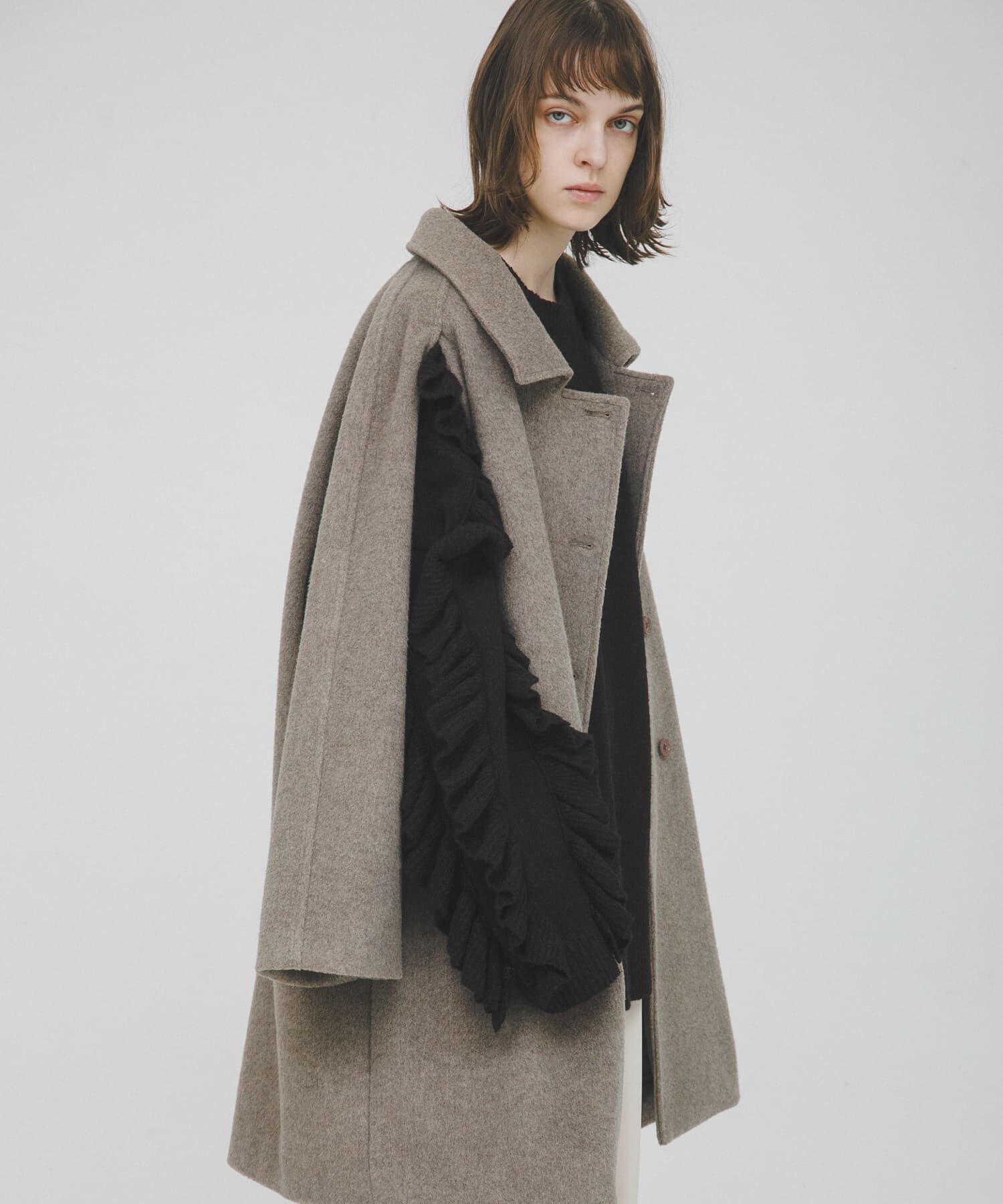 LAATO「balmacaan coat」|ステンカラーコート|