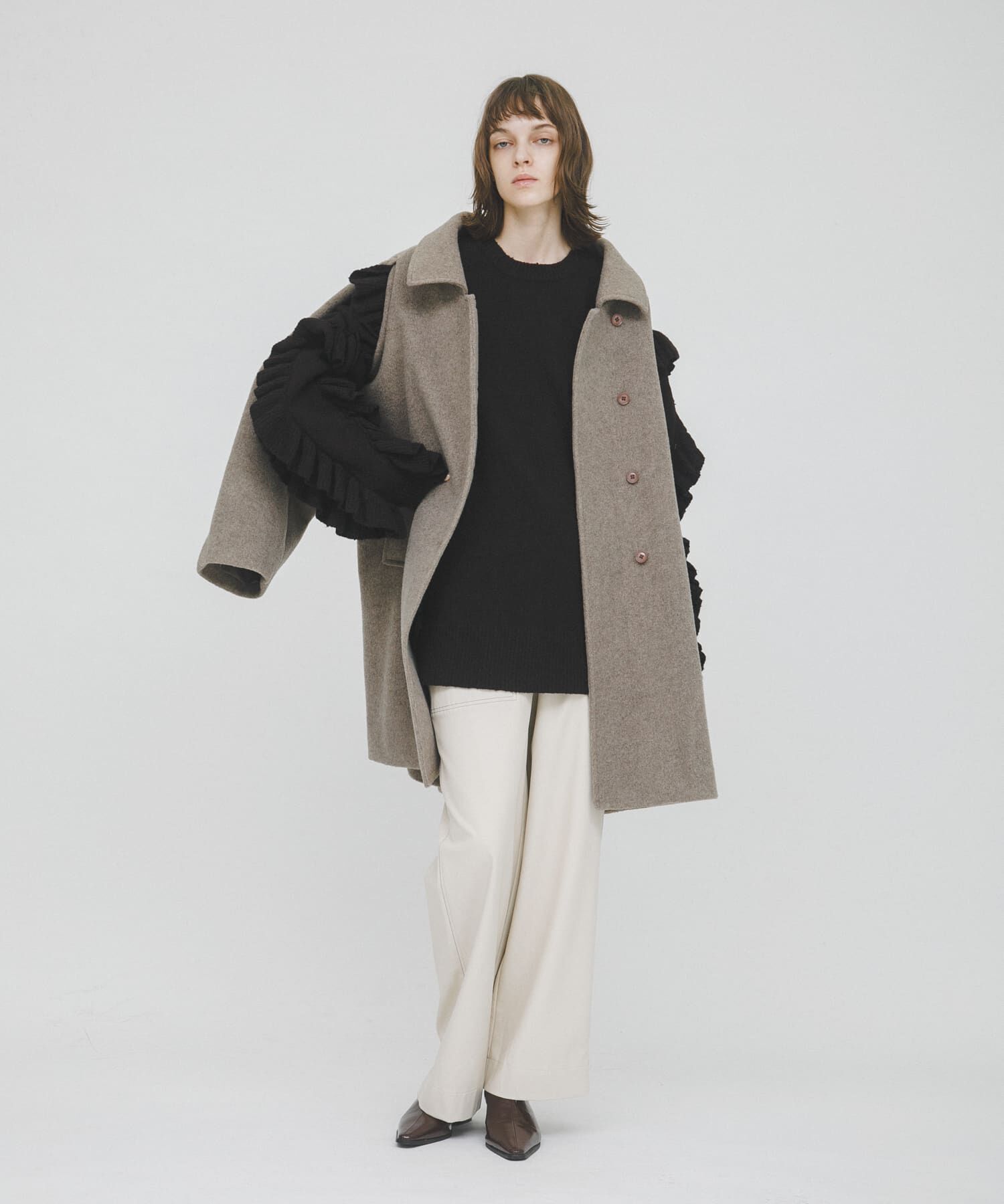 LAATO「balmacaan coat」|ステンカラーコート|