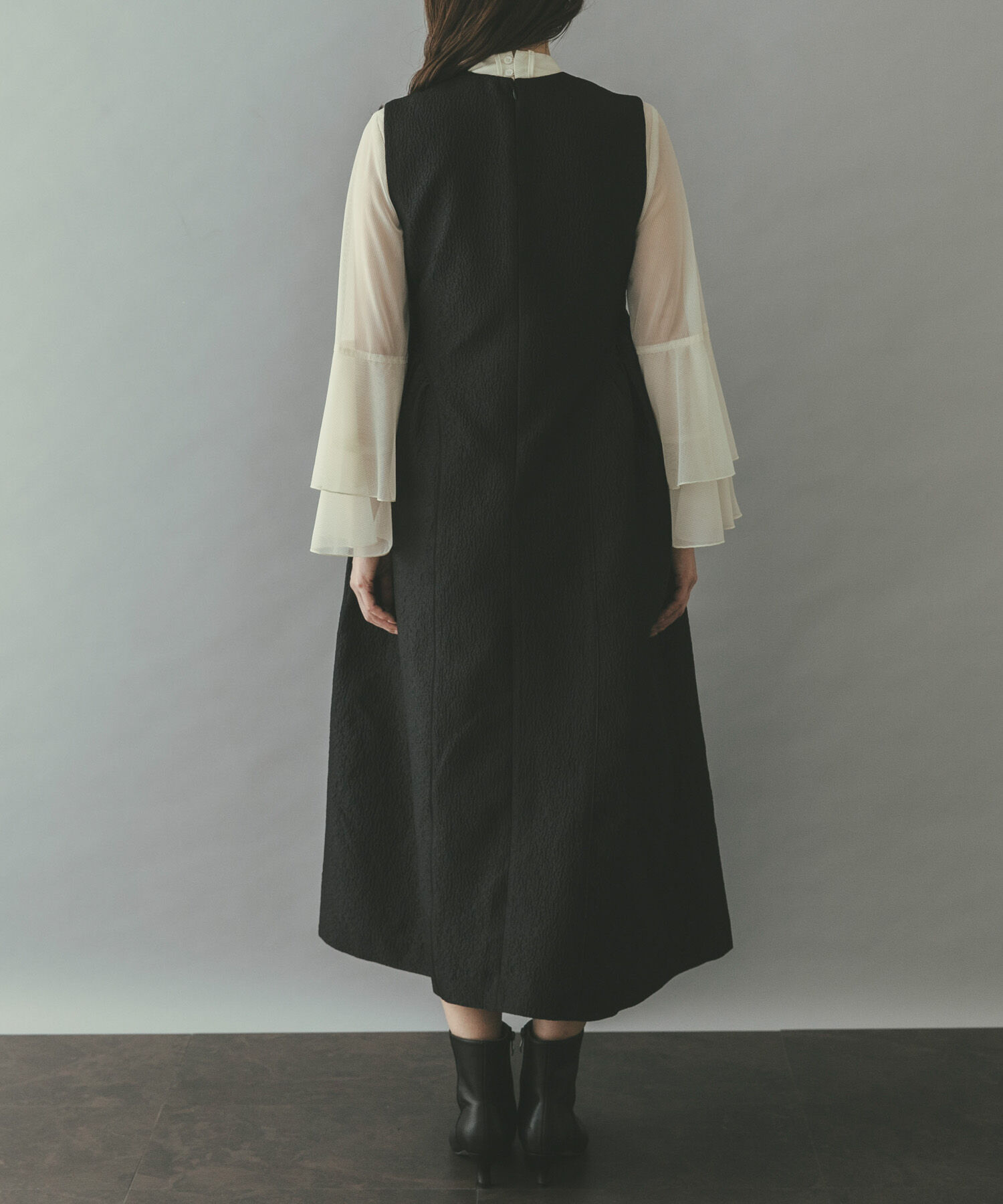 URBAN RESEARCH ROSSO「ジャガードフォルムレイヤードワンピース」|ワンピース|