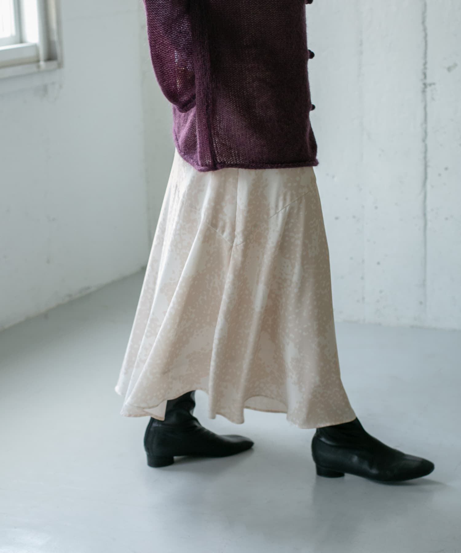  「アシメ切替マーメイドスカート&there4;」|スカート|ベージュ系その他