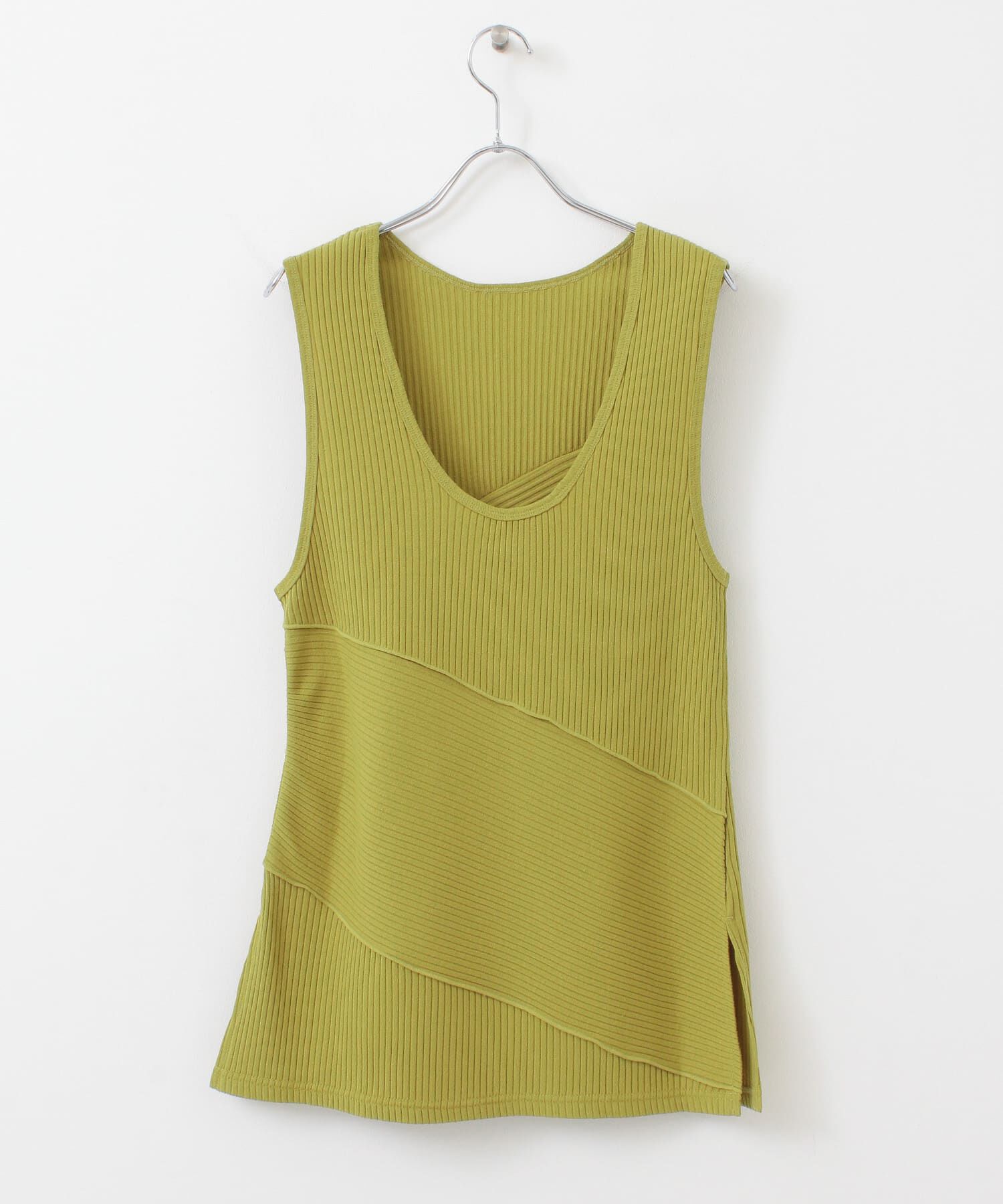  「BACKオープンメローリブタンクトップ」|タンクトップ|