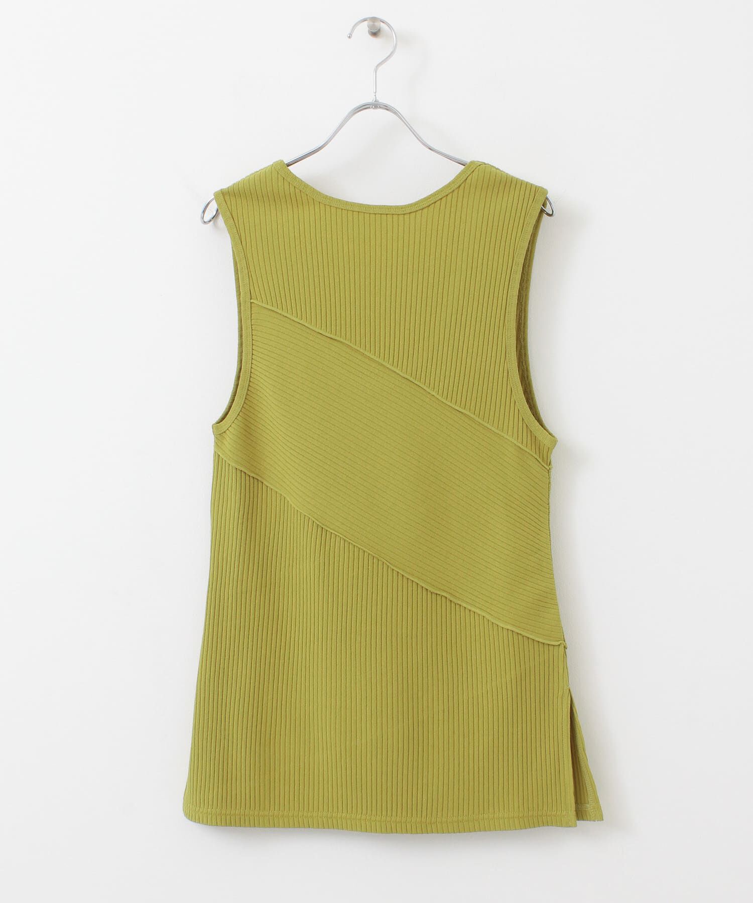  「BACKオープンメローリブタンクトップ」|タンクトップ|