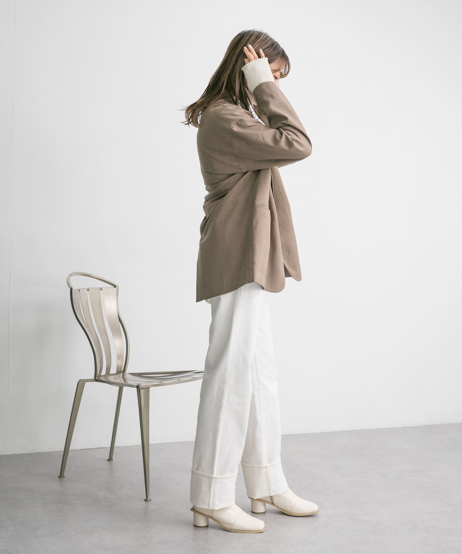  「ターンアップストレートデニム」|デニム|