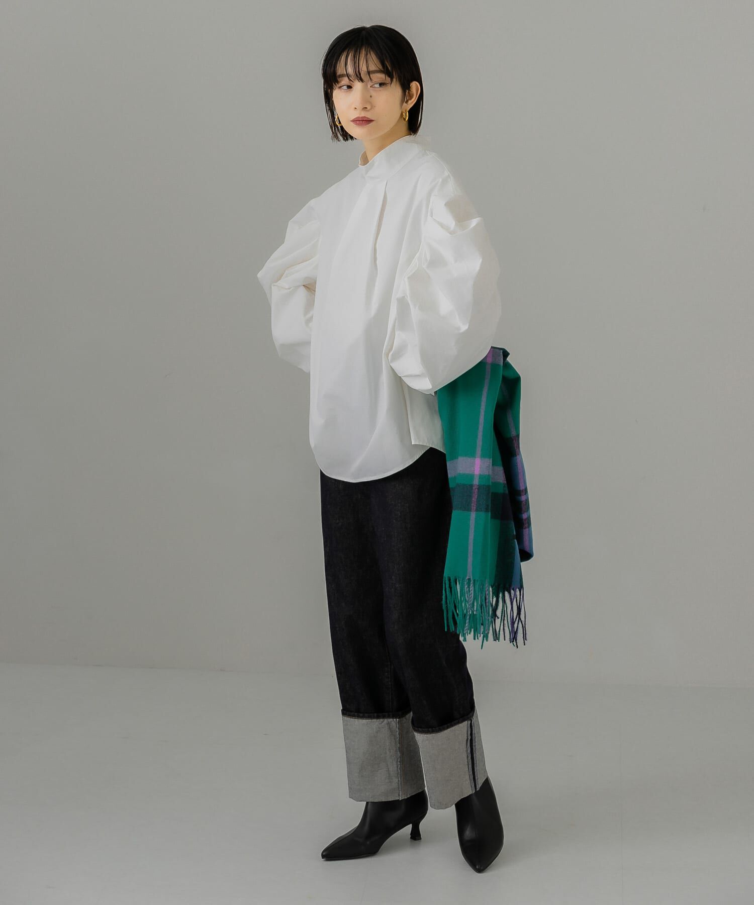  「ターンアップストレートデニム」|デニム|