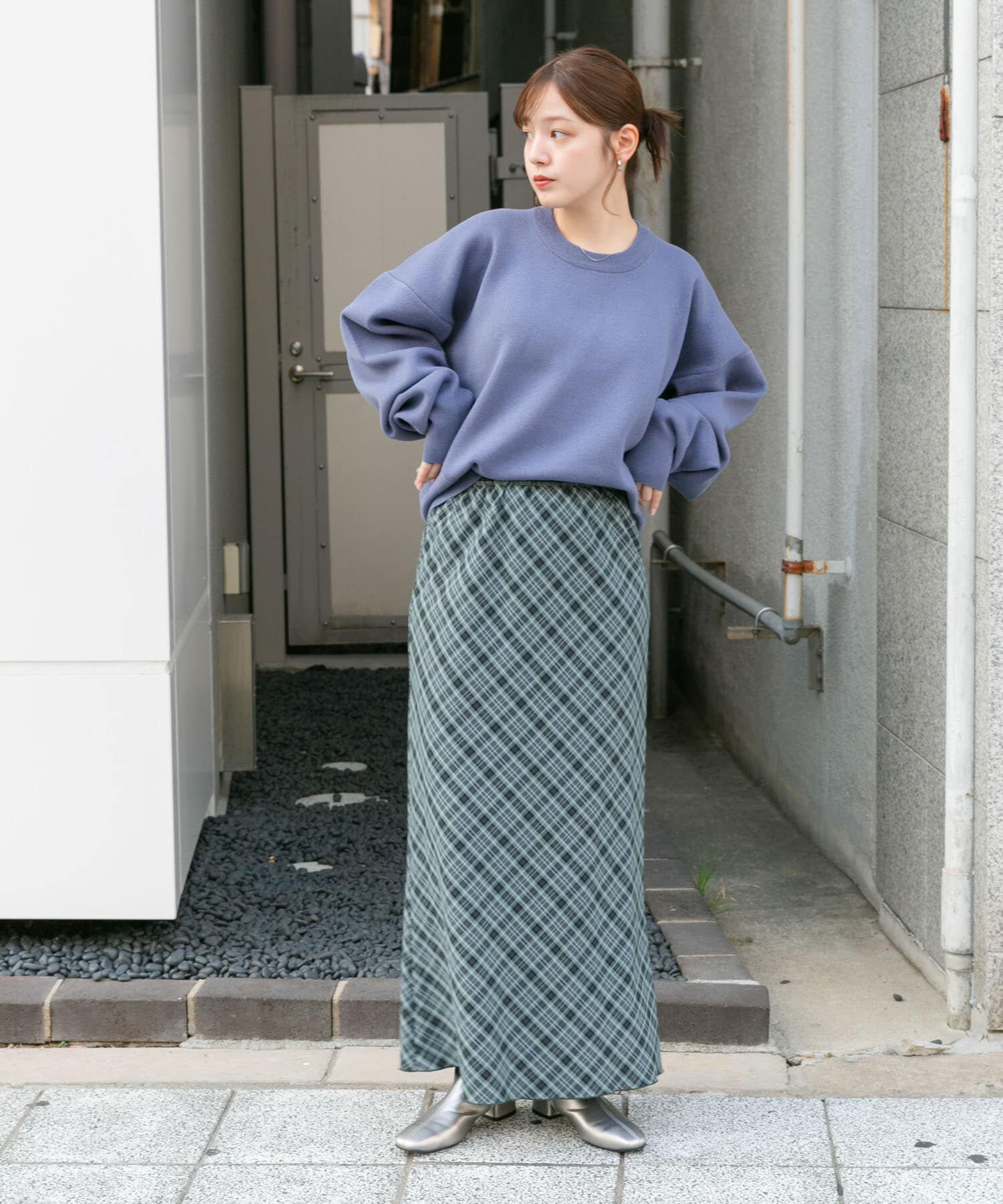  「チェックナロースカート(裏付)」|スカート|
