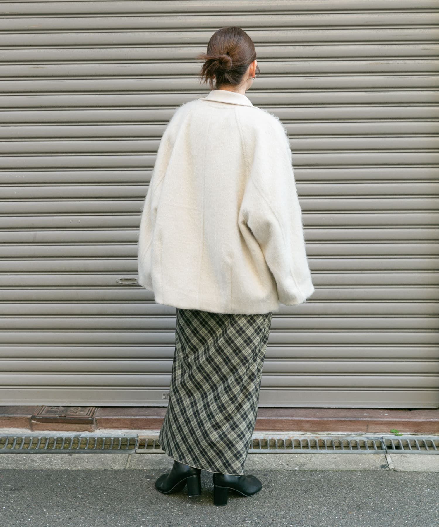  「チェックナロースカート(裏付)」|スカート|