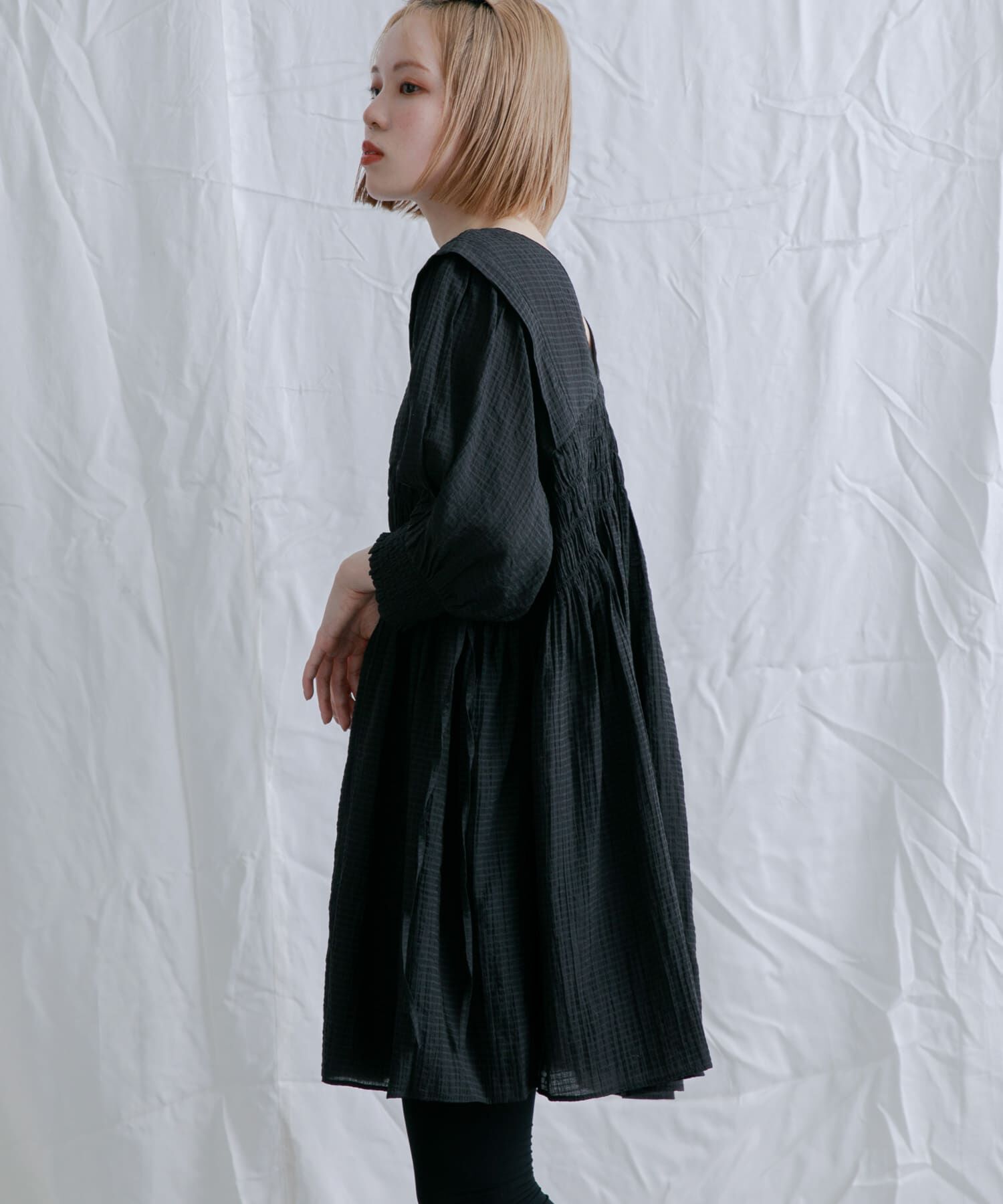  「2WAYシャーリングミニワンピース」|ワンピース|