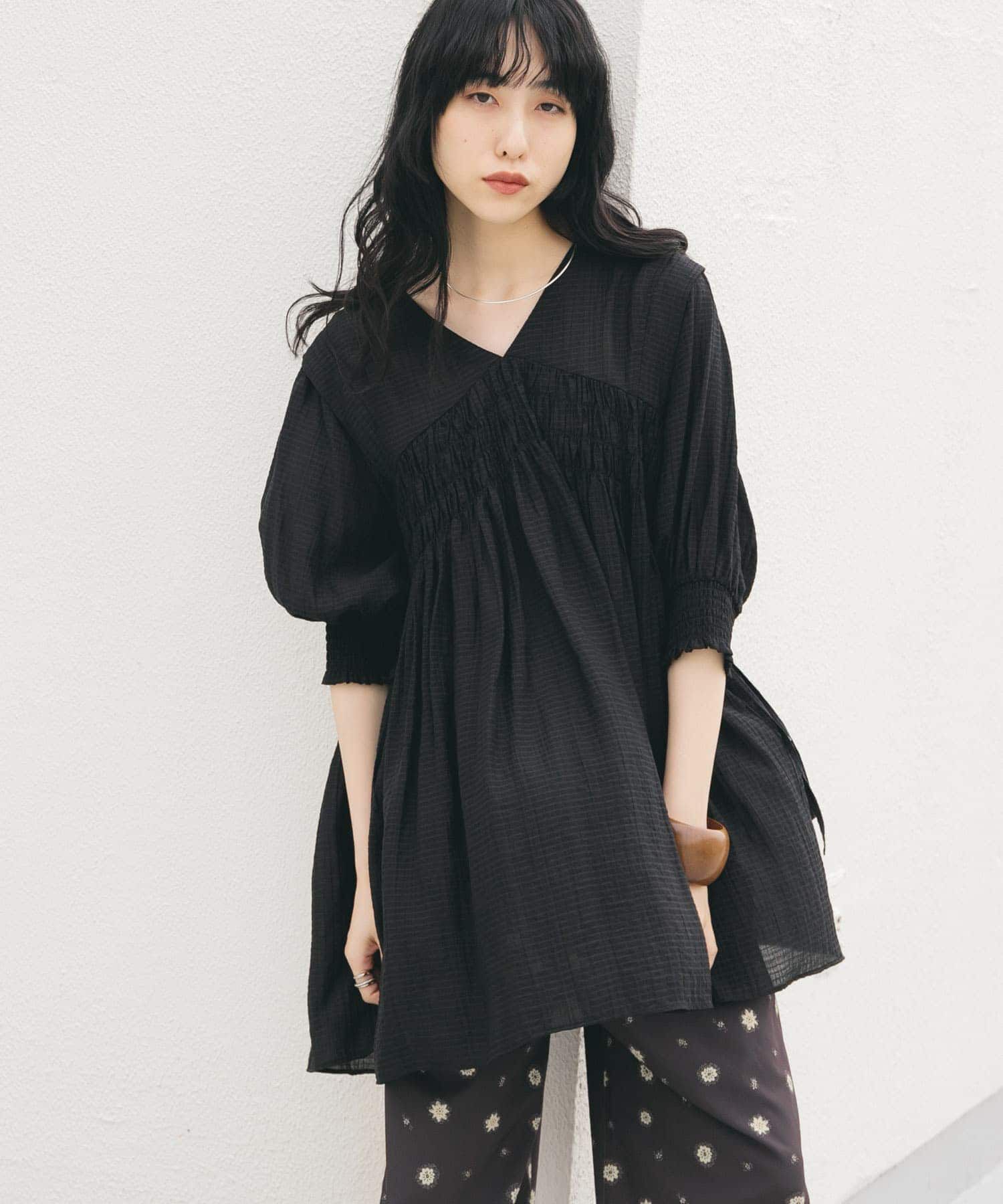  「2WAYシャーリングミニワンピース」|ワンピース|