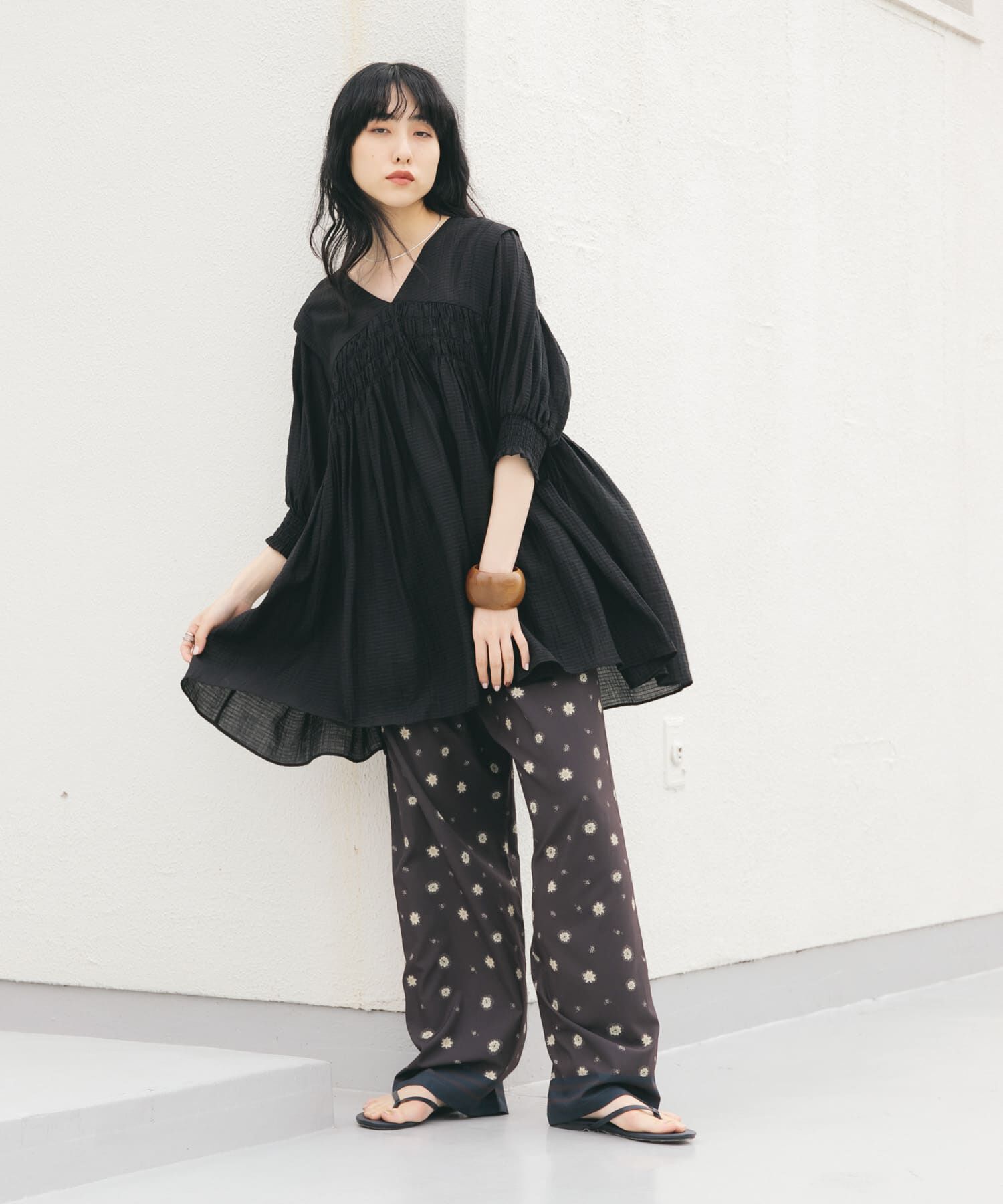  「2WAYシャーリングミニワンピース」|ワンピース|