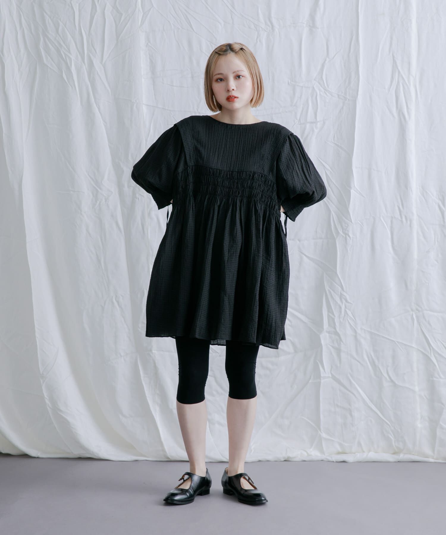  「2WAYシャーリングミニワンピース」|ワンピース|