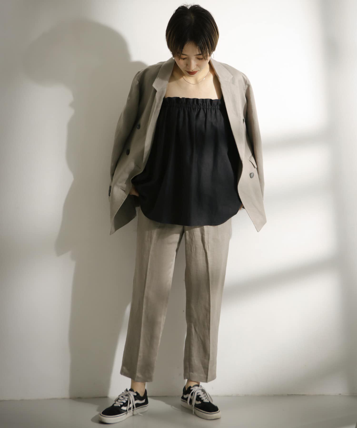  「リネンギャザーキャミ&there4;」|キャミソール|