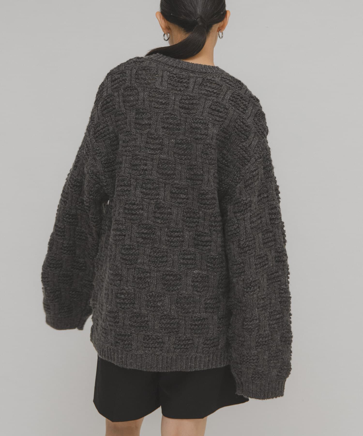  「グリッドパターンニット」|ニット・セーター|