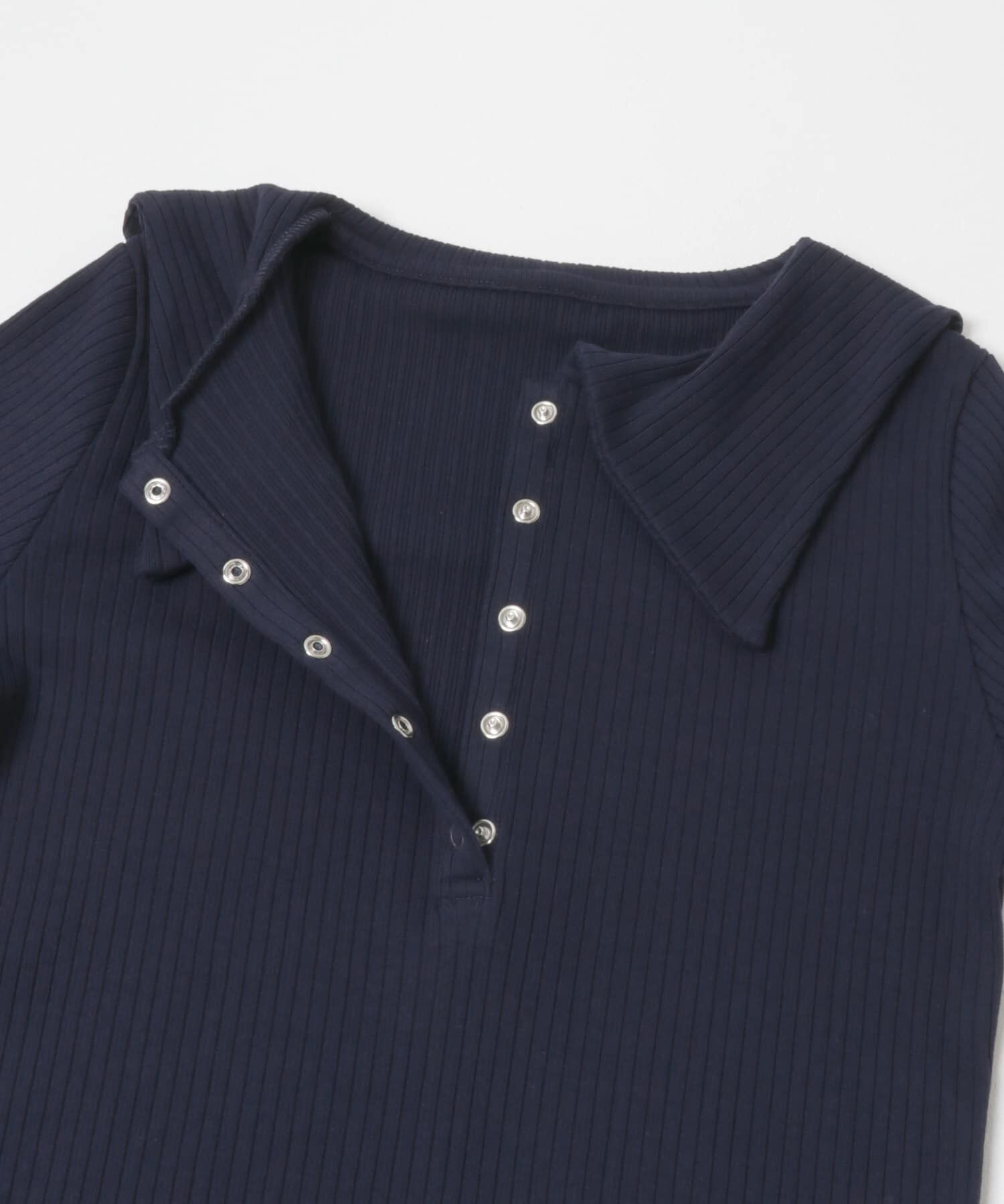  「セーラーカラーリブカットソー」|Tシャツ・カットソー|