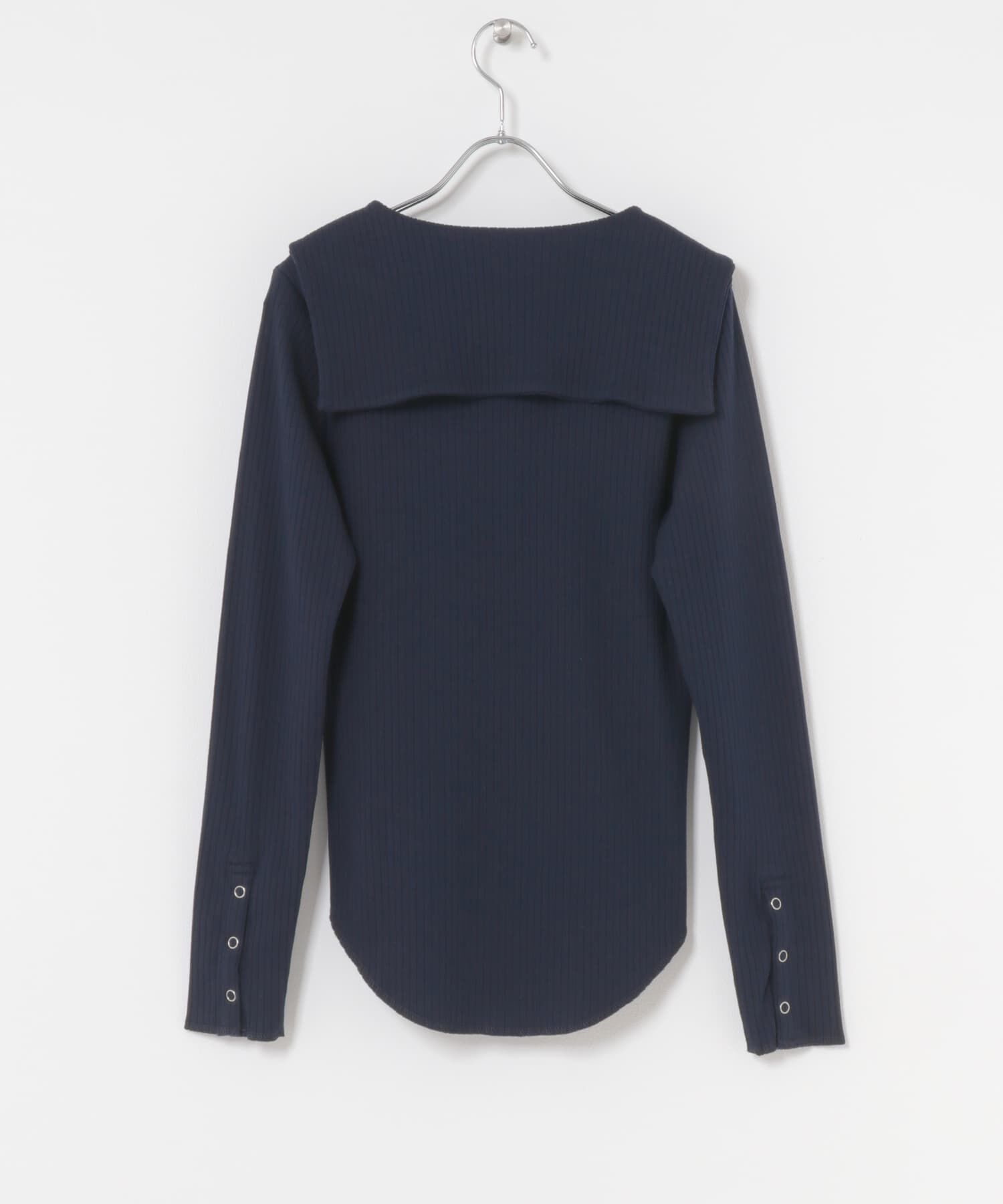  「セーラーカラーリブカットソー」|Tシャツ・カットソー|