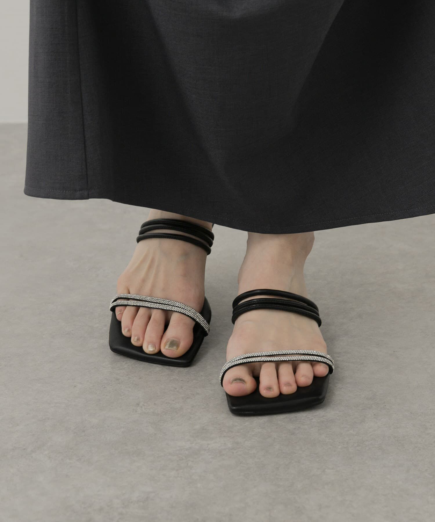 SENSE OF PLACE by URBAN RESEARCH「ラインストーンナローコードサンダル」|サンダル|