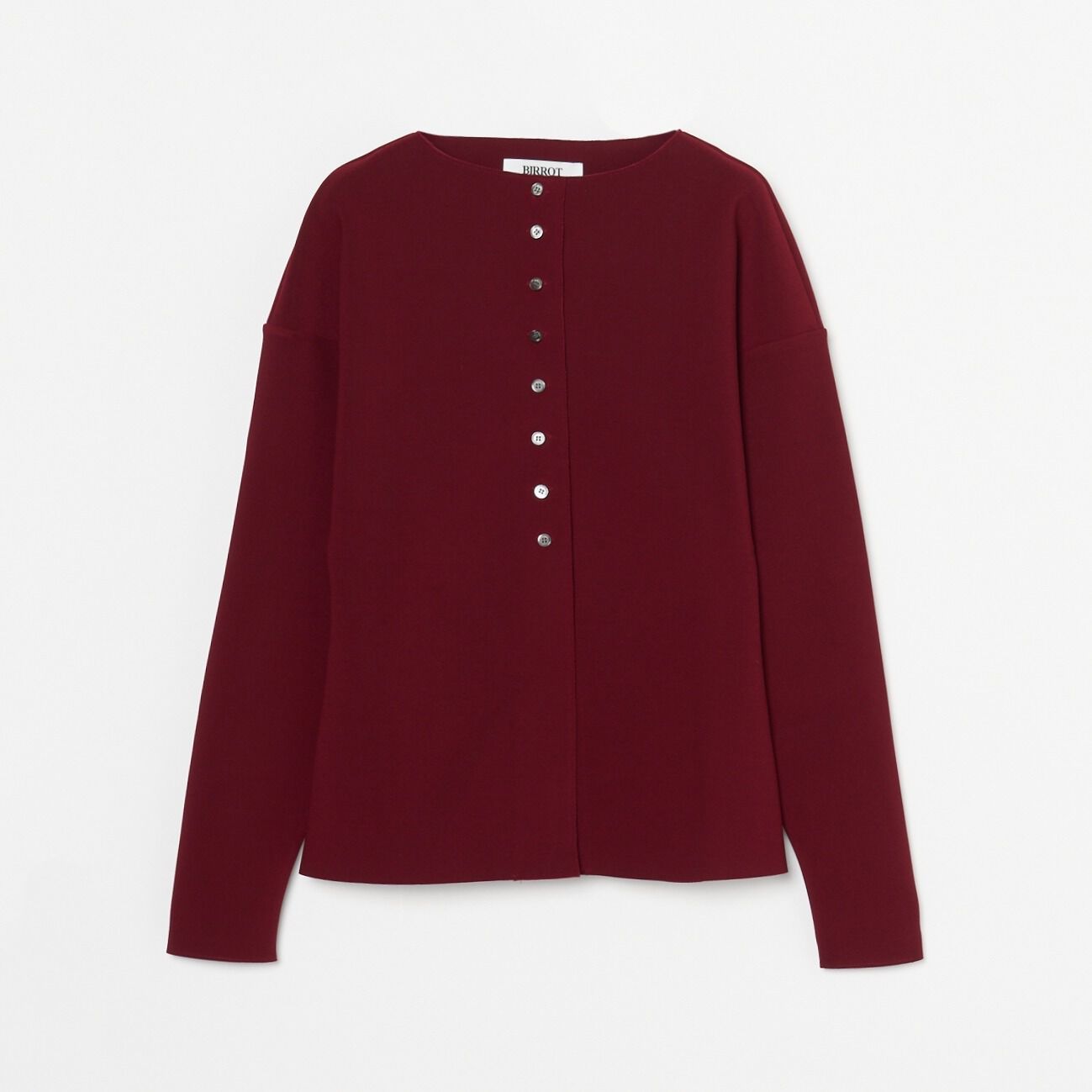  「BIRROT BOATNECK CARDIGAN」|デニムジャケット|ボルドー