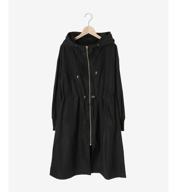  「ライトタフタフードロングブルゾン」|ブルゾン・スタジャン|