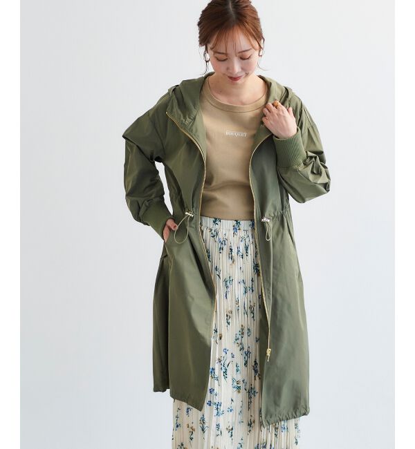  「ライトタフタフードロングブルゾン」|ブルゾン・スタジャン|