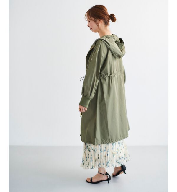  「ライトタフタフードロングブルゾン」|ブルゾン・スタジャン|