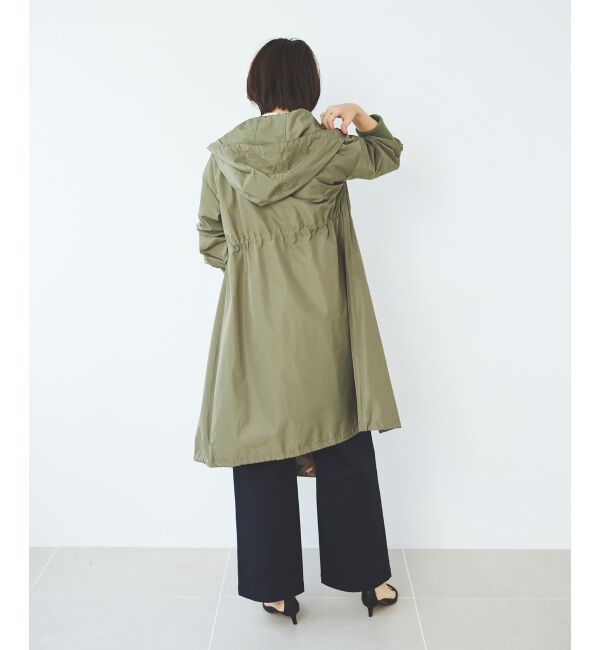  「ライトタフタフードロングブルゾン」|ブルゾン・スタジャン|