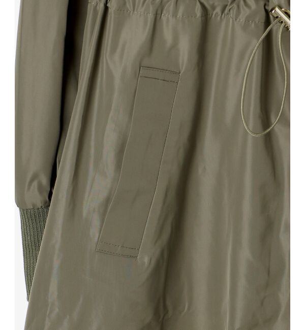  「ライトタフタフードロングブルゾン」|ブルゾン・スタジャン|