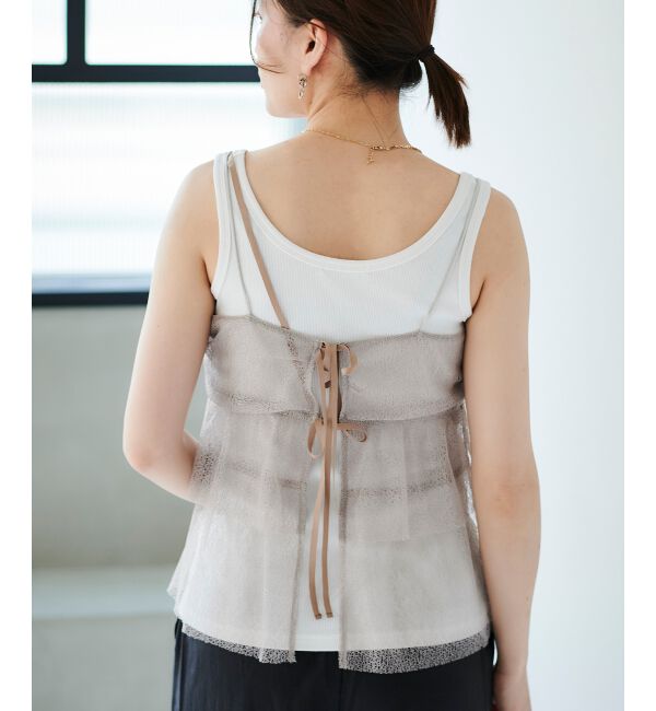 le.coeur blanc「COTTONストレッチテレコタンク」|タンクトップ|