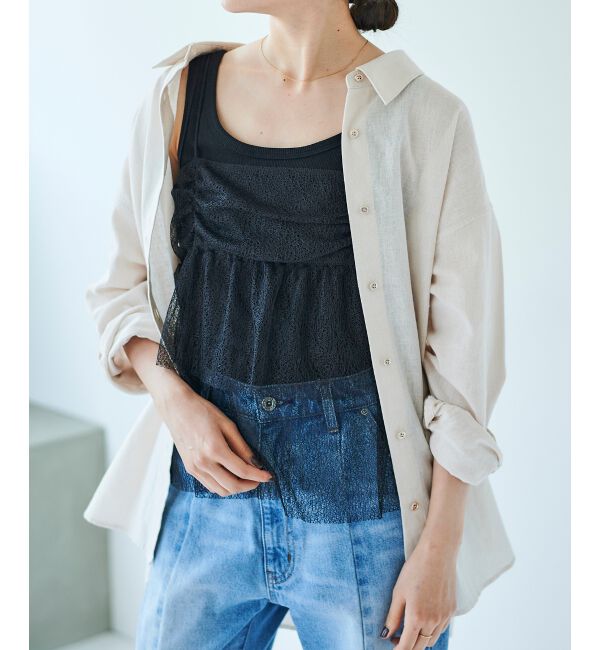 le.coeur blanc「COTTONストレッチテレコタンク」|タンクトップ|