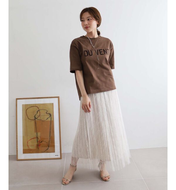 le.coeur blanc「《手洗い可能》レースプリーツロングスカート」|スカート|