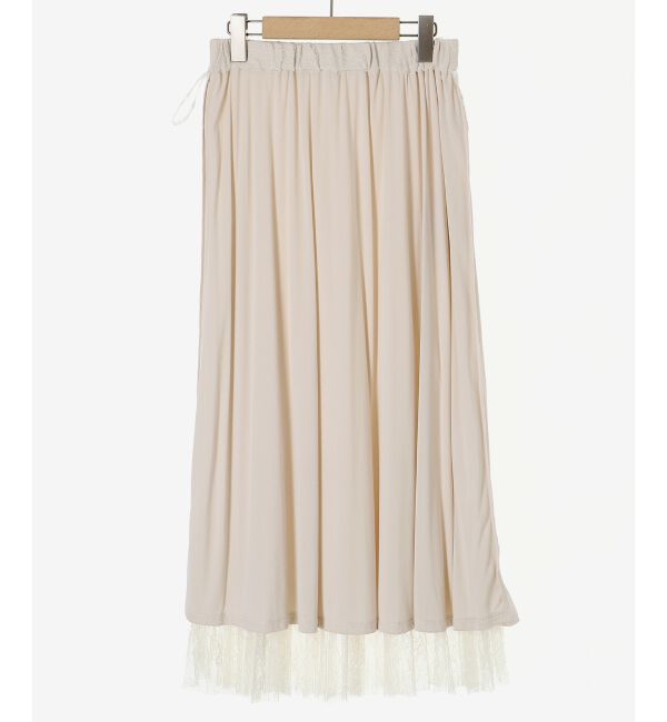 le.coeur blanc「《手洗い可能》レースプリーツロングスカート」|スカート|