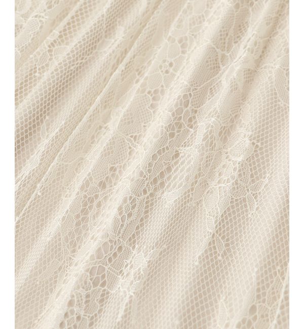 le.coeur blanc「《手洗い可能》レースプリーツロングスカート」|スカート|