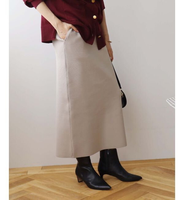 le.coeur blanc「《手洗い可能》ミラノリブニットタイトスカート」|タイト|