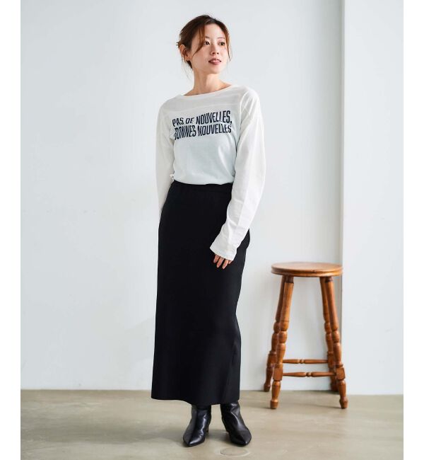 le.coeur blanc「《手洗い可能》ミラノリブニットタイトスカート」|タイト|