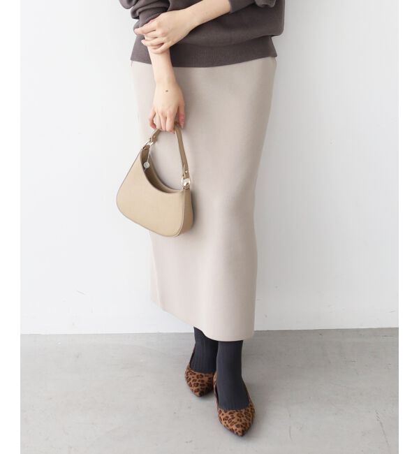 le.coeur blanc「《手洗い可能》ミラノリブニットタイトスカート」|タイト|