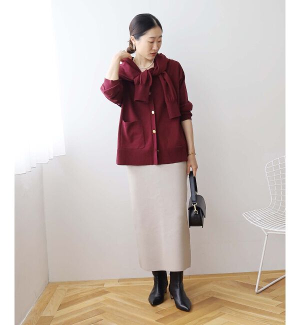 le.coeur blanc「《手洗い可能》ミラノリブニットタイトスカート」|タイト|