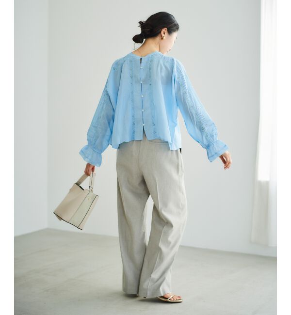  「《手洗い可能》Fanakaリバーレースブラウス」|シャツ・ブラウス|