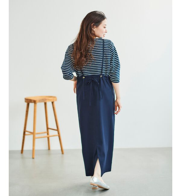 le.coeur blanc「バックリボンサロペットスカート」|ワンピース|