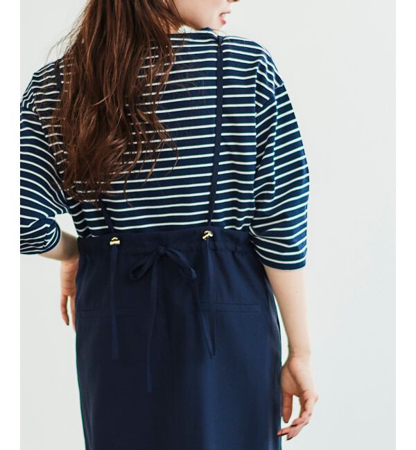 le.coeur blanc「バックリボンサロペットスカート」|ワンピース|