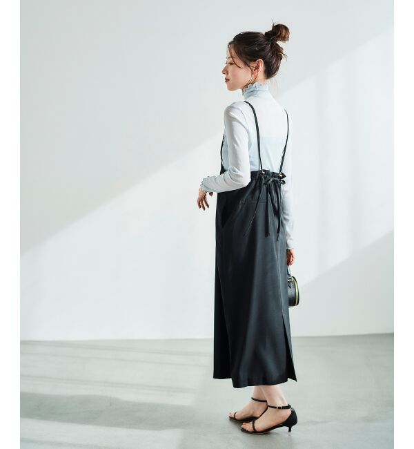 le.coeur blanc「バックリボンサロペットスカート」|ワンピース|