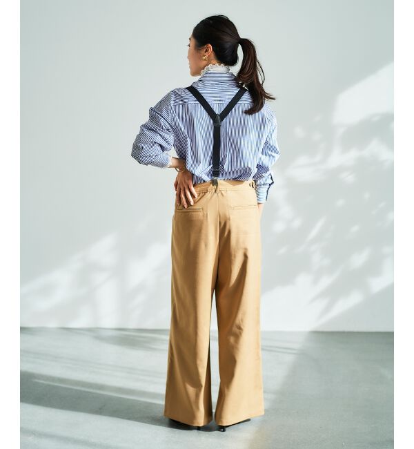 le.coeur blanc「サスペンダー付タックワイドパンツ」|その他|