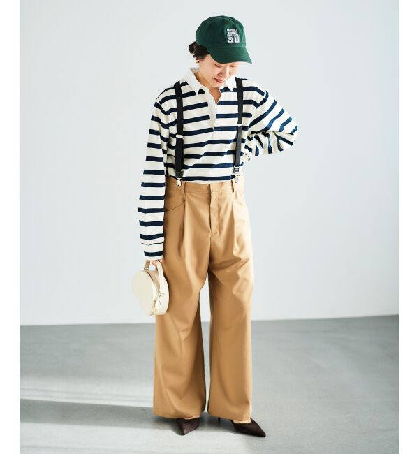 le.coeur blanc「サスペンダー付タックワイドパンツ」|その他|