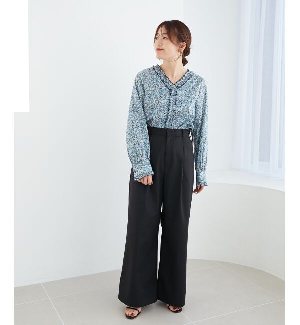 le.coeur blanc「サスペンダー付タックワイドパンツ」|その他|