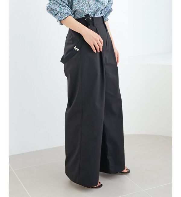 le.coeur blanc「サスペンダー付タックワイドパンツ」|その他|