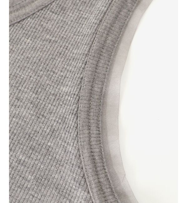  「《手洗い可能》ラメテレコタンクトップ」|タンクトップ|