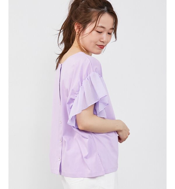  「コットンシルケットコンビカットプルオーバー」|プルオーバー|