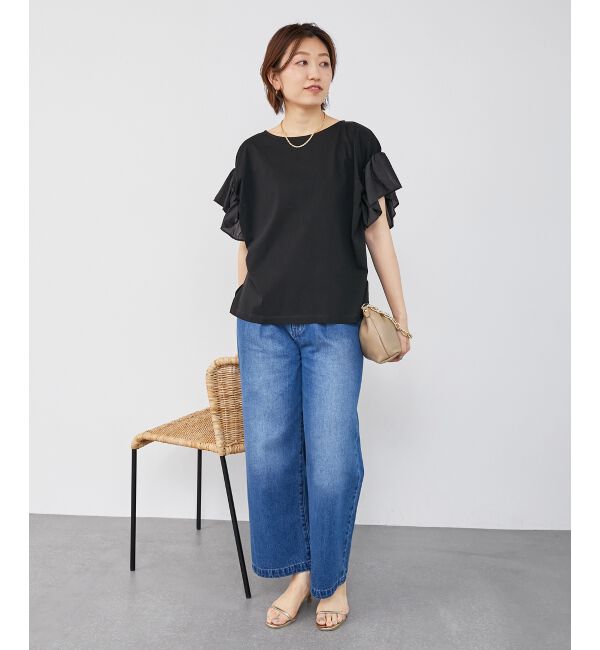  「コットンシルケットコンビカットプルオーバー」|プルオーバー|