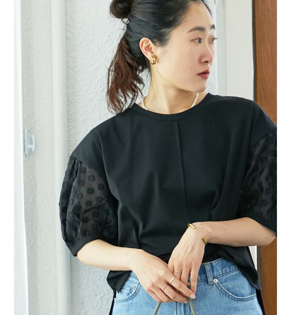  「TORRAZZO DONNAドット切替カットソー」|Tシャツ・カットソー|