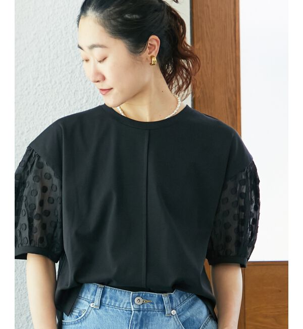  「TORRAZZO DONNAドット切替カットソー」|Tシャツ・カットソー|