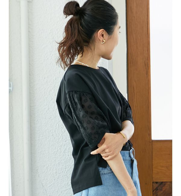  「TORRAZZO DONNAドット切替カットソー」|Tシャツ・カットソー|