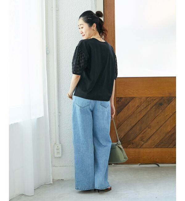  「TORRAZZO DONNAドット切替カットソー」|Tシャツ・カットソー|